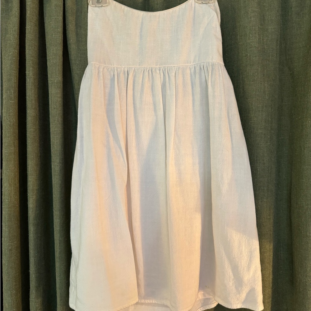 Strapless Linen Sundress